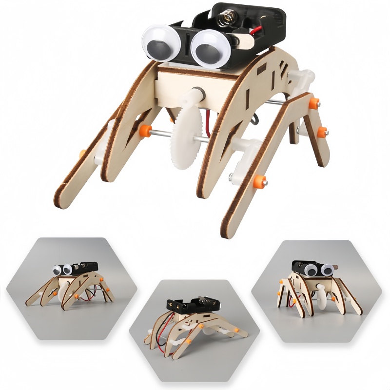 Diy Handmade Walking Spider Ro - Science Project Robot 评论和价格