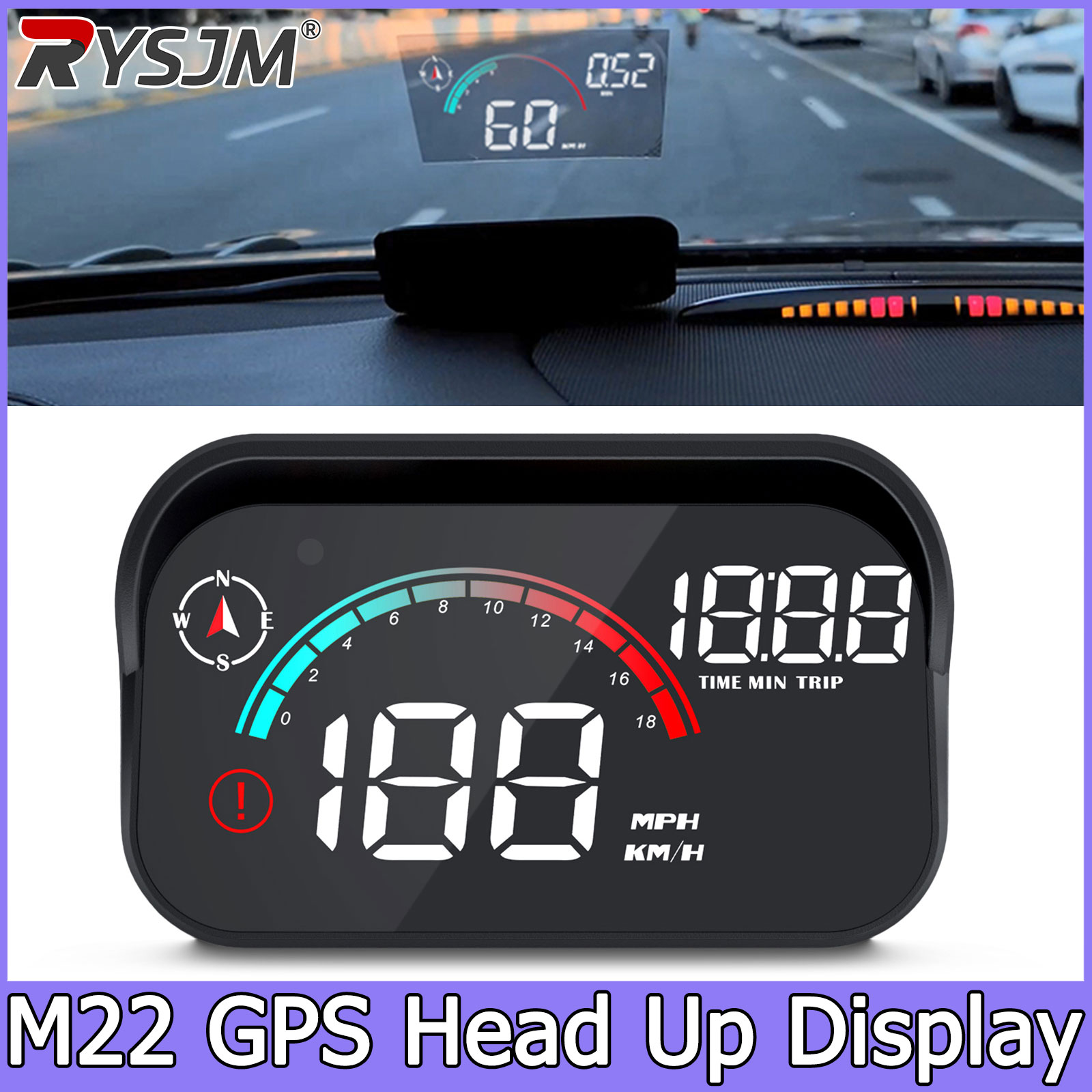 Windshield Projector M22 GPS S - Anemometer Wind Speed 评论和价格